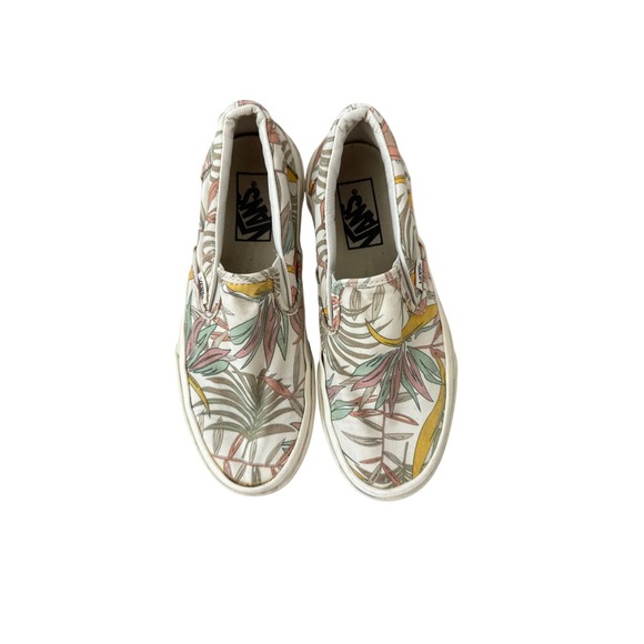 Vans Slip On Tropical Floral Print‎ Sneakers Women's 6.5 - Picture 2 of 7
